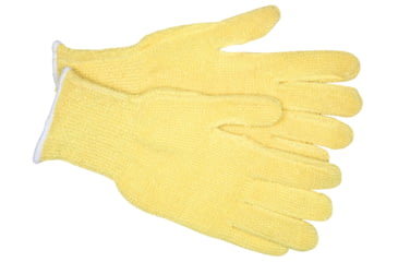 Image of MCR Safety Kevlar Cotton Terry Cloth Work Gloves, Regular Weight, Continuous Knit Wrist, Yellow, Small, 9441SM