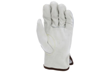 Image of MCR Safety Leather Drivers Work Gloves, CV Grade Cow Grain Palm with Split Leather Back, Keystone Thumb, Beige, Small, 32057S