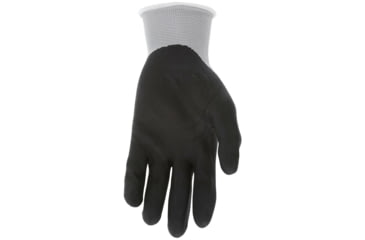 Image of MCR Safety NXG Work Gloves, 13 Gauge Nylon, Nitrile Foam Coated Palm and Fingertips, Black/Gray, Medium, 9673M