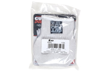 Image of MCR Safety Steelcore 2 7 Gauge Regular Weight Cut Resistant Work Gloves, Polyester Wrapped Stainless Steel, White, X - Small, 9350XS