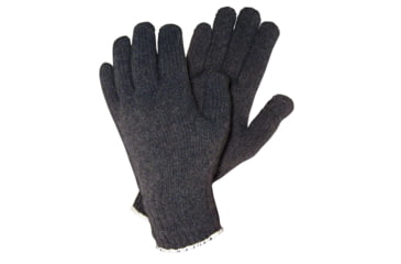 Image of MCR Safety String Knit Work Gloves, 7 Gauge Heavy Weight, Cotton/Polyester, Hemmed Cuff, Black, Small, 9506SB