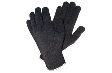 Image of MCR Safety String Knit Work Gloves, 7 Gauge Regular Weight, Hemmed Cuff, Black, Small, 9500SB