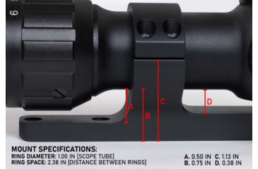 Image of Monstrum 1in Scope Mount for Savage Arms Axis/Edge Rifles, Black, SAV-01