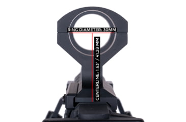 Image of Monstrum Extended Series Offset Cantilever Picatinny Scope Mount - 30mm, Black, 30 mm, ME308-B