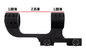 Image of Monstrum H-Series Cantilever Lightweight Offset Picatinny Scope Mount, 1 in, Black, MH253-B