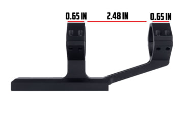 Image of Monstrum H-Series V2 Hollow Frame Offset Cantilever Picatinny Scope Mount, 30mm, Black, MH305-B