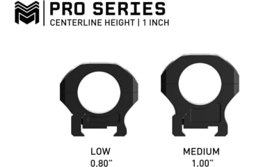 Image of Monstrum Pro Series 7075 Aluminum Scope Rings, 1in, Low Profile, Black, ZS301L