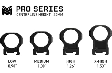 Image of Monstrum Pro Series 7075 Aluminum Scope Rings, 30mm, High Profile, Black, ZS305H