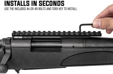 Image of Monstrum Remington 700 Short Action 17-Slot Picatinny Rail, 20 MOA, Black, RM151-20