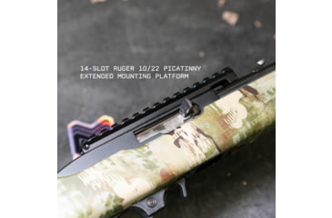 Image of Monstrum Scopes / Optics Ruger 10/22 Extended 14 Slot Picatinny Rail Mount w/ Integrated Level Bubble