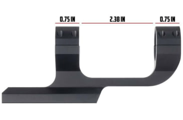 Image of Monstrum Slim Profile Series Offset Cantilever Picatinny Scope Mount, 34mm, Black, ZR341-B