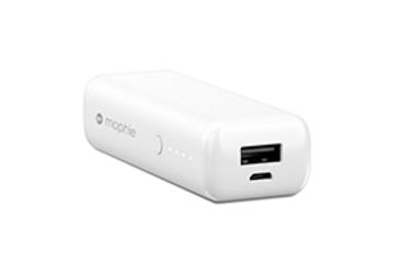 Image of mophie Power Boost Mini V2 Battery Pack, 2600mAh, White, MO-40562