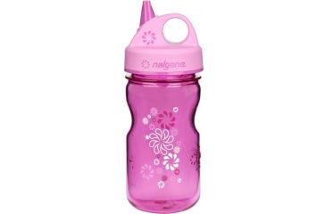 Image of Nalgene Grip-N-Gulp Kids Water Bottle, Pink With Wheels Art 703122