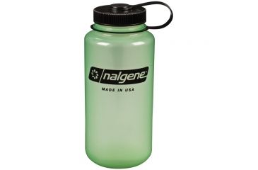 Image of Nalgene 32oz Wide Mouth Bottle, Glowing Green, 341816