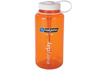 Image of Nalgene 32oz Wide Mouth Bottle, Orng/White Lid, 341828