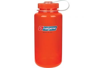 Image of Nalgene 32oz Wide Mouth Bottle, Safety Orange, 341823