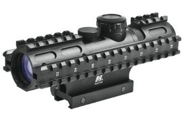 Image of NcStar 2-7X32mm Rifle Scope/3 Rail Sight Syst./Blue Ill. Mil-Dot Ret