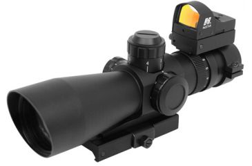 Image of NcSTAR Mark III Tactical Rangefinder Rifle Scope 3-9X42/Scope Adapter Mount/Red Dot Combo Package KSTR3942G/D-A