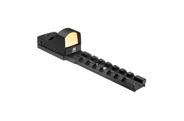 Image of Ncstar Moss 500/590 Shotgun Reciever Micro-Dot Base/Rail Mount/ With Red Micro-Dot Optic, BLACK MSHRMDMOSR