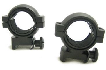 Image of NcSTAR Scope Ring - 30mm Weaver Ring / Black / Flat Stud-low with 1'' Insert RB18-2
