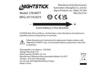 Image of Nightstick Rechargeable Lithium-ion Battery, USB-578XL Series, 578-BATT