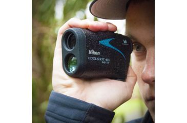 Image of Nikon CoolShot 40i 6x21mm Golf RangeFinder, Black/Blue, 16202