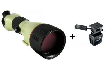 Image of Nikon Fieldscope 25-75x82mm Straight Body Spotting Scope, ED Glass w/Zoom Eyepiece 8332 w/ Nikon Window Mount, Finish Nikon Window Mount Black 7070