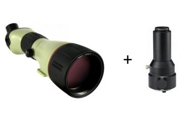 Image of Nikon Fieldscope 25-75x82mm Straight Body Spotting Scope, ED Glass w/Zoom Eyepiece 8332 w/ Nikon Fieldscope Spotting Scope Digital SLR Camera Adapter FSA-L1 8322
