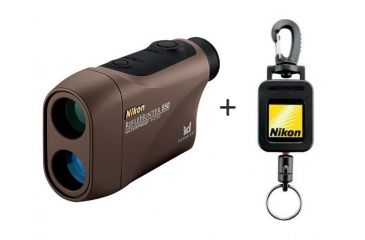 Image of Nikon RifleHunter 550 Laser Rangefinder, Brown 8367 w/ Nikon Retractable Rangefinder, Black 8172