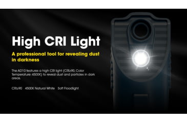 Image of Nitecore AD10 USB-C Rechargeable Air Duster for Cameras and Electronics with Light, Blue, 6952506496464