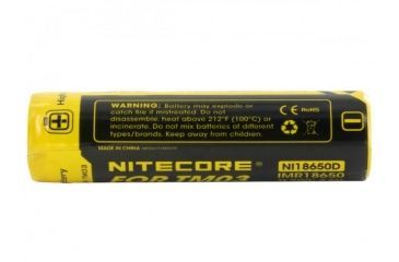 Image of Nitecore IMR 18650 3.6V Li-Mn Rechargeable Battery for the TM03, Black, NITECORE-TM03-18650