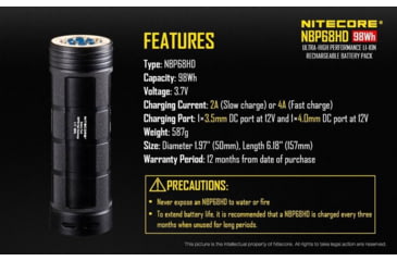 Image of Nitecore NBP68HD for TM Series, Compatible with TM28, Yellow, 6952506492206