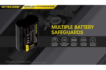 Image of Nitecore NC-BP003 Camera Battery Compatible with Fujifilm NP-W235, Black, 6952506494569