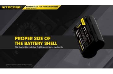Image of Nitecore NC-BP003 Camera Battery Compatible with Fujifilm NP-W235, Black, 6952506494569
