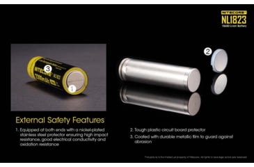 Image of Nitecore NL1823 2300mAh Rechargeable 18650 Battery, Yellow, 6952506491476
