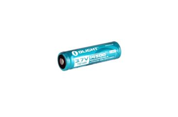 Image of Olight 750mAh 3.7V Protected Lithium Ion Button Top Battery, Blue OLIGHT-14500-750MAH-CARD