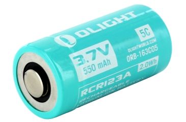 Image of Olight IMR RCR123A / 16340 550mAh 3.7V Button Top Battery, Blue, IMR-16340
