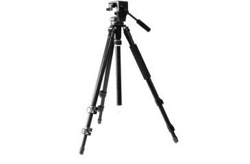 Image of Olivon 2-Way Fluid Head 18 lb Load Capacity TR154-11 Tripod, Black, Medium OLTR15411-US