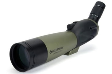 Image of OpticsPlanet Exclusive Celestron Ultima 80mm Angled Spotting Scope, Olive Green/Black w/Tripod 93606 52250-OP