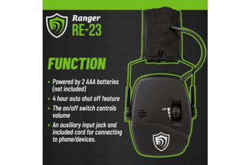 Image of Otis Technology Earshield Ranger Electronic Pro Earmuff - FG-ES23E-BK