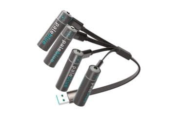 Image of Pale Blue Earth Pale Blue Smart Lithium Ion USB Rechargeable AA Batteries 4 Pack, Gray, PB-AA