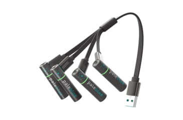Image of Pale Blue Earth Pale Blue Smart Lithium Ion USB Rechargeable AAA Batteries 4 Pack, Gray, PB-AAA