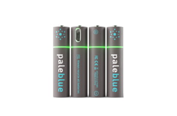 Image of Pale Blue Earth Pale Blue Smart Lithium Ion USB Rechargeable AAA Batteries 4 Pack, Gray, PB-AAA