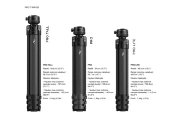 Image of Peak Design Pro Tail Tripod, Black, PT-T-BK-1