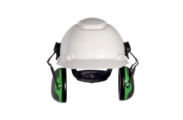 Image of Peltor Cap-Mount Earmuffs, Black/Green, 10 EA/Case, One Size Fits Most XA007707889