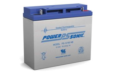 Image of Power Sonic 12V 18Ah Rechargeable SLA Battery w/ NB Terminals, Blue/Gray PS12180NB
