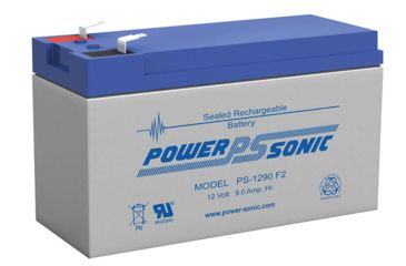 Image of Power Sonic PS1290F2 12 Volt 9Ah Rechargeable Sla Battery, Blue/Gray PS1290