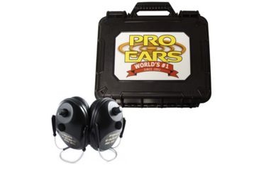 Image of Pro-Ears Pro 300 Wind Abatement Hearing Protection NRR 26dB Behind Head Earmuffs, Black w/FREE Pro-Ears Hard Case