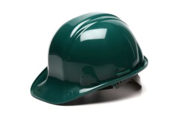 Image of Pyramex Cap Style 6 Point Snap Lock Suspension Hard Hats Green HP16035
