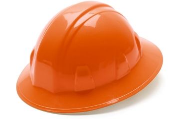 Image of Pyramex Full Brim 6 Point Ratchet Suspension Hard Hat - Orange HP26140